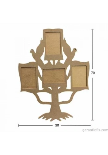 Hobi-Art ÇER 93 Ağaç Şeklide Ahşap Resim Çerçevesi