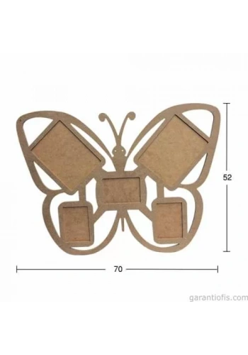 Hobi-Art ÇER 94 Kelebek Şeklide Ahşap Resim Çerçevesi