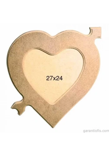 Hobi-Art ÇER 128 Kalp Tasarımlı Ahşap Resim Çerçevesi