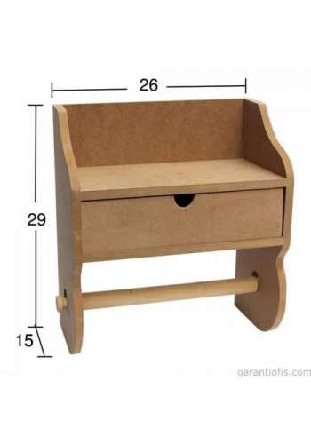 Hobi-Art Çekmeceli Rulo Havluluk Ahşap Obje F 758