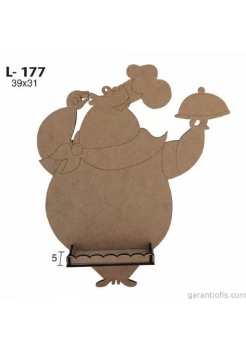 Hobi-Art L 177 Ham Ahşap Aşçı Duvar Panosu