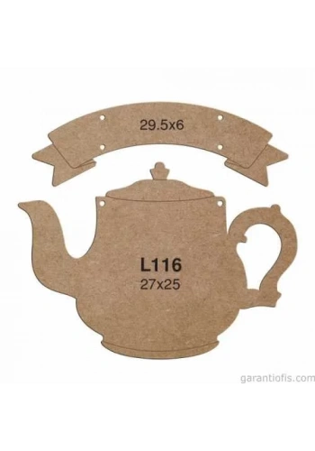 Hobi-Art L 116 Lazer Kesim Çaydanlık Tasarımlı Duvar Süsü