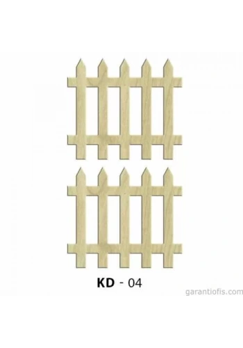 Hobi-Art KD 04 Bahçe Çiti Dekoratif Mini Ahşap Obje