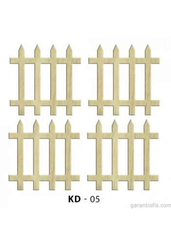 Hobi-Art KD 05 Bahçe Çiti Dekoratif Mini Ahşap Obje