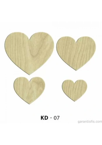 Hobi-Art KD 07 Kalpler Dekoratif Mini Ahşap Obje