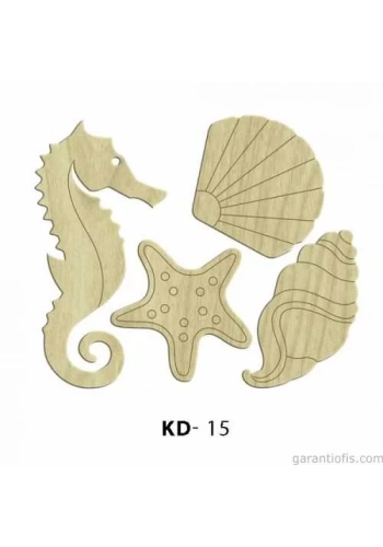 Hobi-Art KD 15 - Deniz Seti  Dekoratif Mini Ahşap Obje