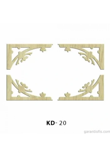 Hobi-Art KD 20 - Köşe Süs Setii  Dekoratif Mini Ahşap Obje