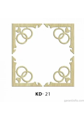 Hobi-Art KD 21 - Köşe Süs Setii  Dekoratif Mini Ahşap Obje