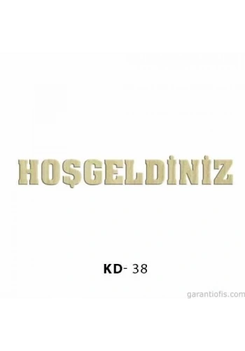 Hobi-Art KD 38 - Hoşgeldiniz Yazılı Dekoratif Mini Ahşap Obje