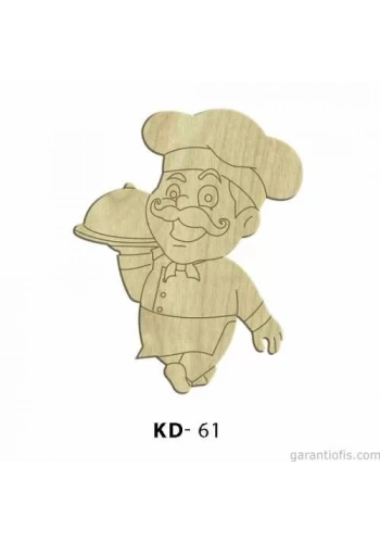 Hobi-Art KD 61 - Aşçıbaşı Tasarımlı Dekoratif Mini Ahşap Obje