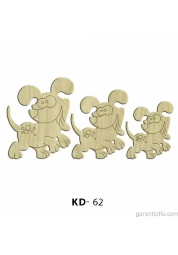Hobi-Art KD 62 - Köpek Tasarımlı Dekoratif Mini Ahşap Obje