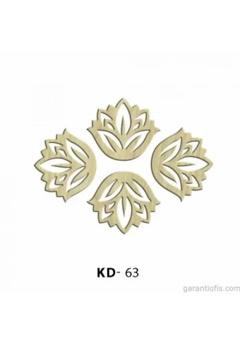 Hobi-Art KD 63 - Lale Tasarımlı Dekoratif Mini Ahşap Obje