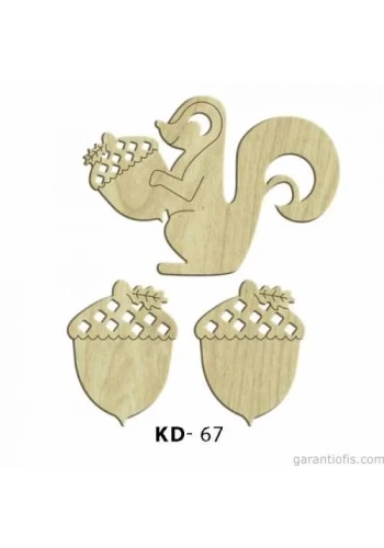 Hobi-Art KD 67 - Sincap Tasarımlı Dekoratif Mini Ahşap Obje