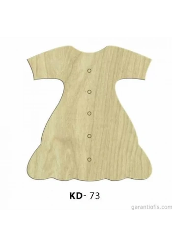 Hobi-Art KD 73 - Elbise Tasarımlı Dekoratif Mini Ahşap Obje