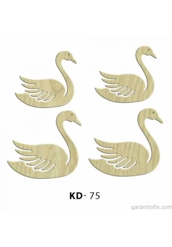 Hobi-Art KD 75 - Kuğu Tasarımlı Dekoratif Mini Ahşap Obje