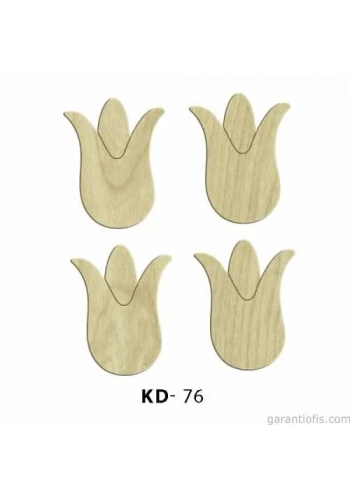 Hobi-Art KD 76 - Lale Tasarımlı Dekoratif Mini Ahşap Obje