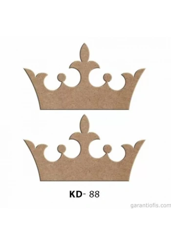 Hobi-Art KD 88 - Taç Şeklinde Dekoratif Mini Ahşap Süs Obje