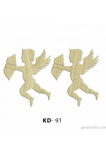 Hobi-Art KD 91 - Eros Şeklinde Dekoratif Mini Ahşap Süs Obje