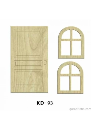 Hobi-Art KD 93 - Kapı ve Pencere Şeklinde Dekoratif Mini Ahşap Süs Objeler