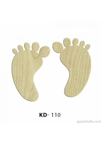 Hobi-Art KD 110 - Ayak Figürlü Dekoratif Mini Ahşap Obje