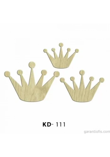 Hobi-Art KD 111 - Taç Figürlü Dekoratif Mini Ahşap Obje