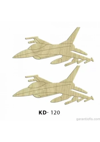 Hobi-Art KD 120 - Uçak Figürlü Dekoratif Mini Ahşap Obje