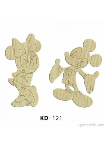 Hobi-Art KD 121 - Çizgi Film Karakterleri Mini Ahşap Obje