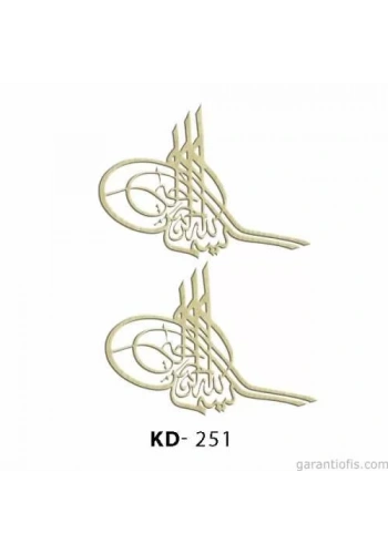 Hobi-Art KD 251 - Tuğra Şeklinde Mini Ahşap Obje
