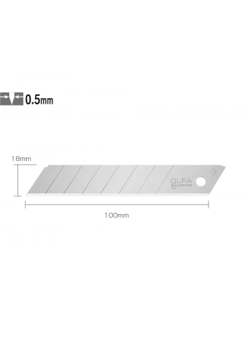 OLFA LB-10 Standart Geniş Maket Bıçağı Yedeği (10 lu)