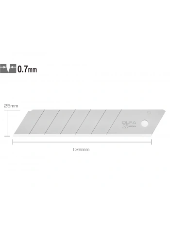 OLFA HB-20 Standart Seri Ağır Sanayi Tipi Maket Bıçağı Yedeği (20 li)