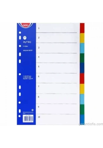 NOKİ 10 Renkli PP Seperatör (Ayraç)