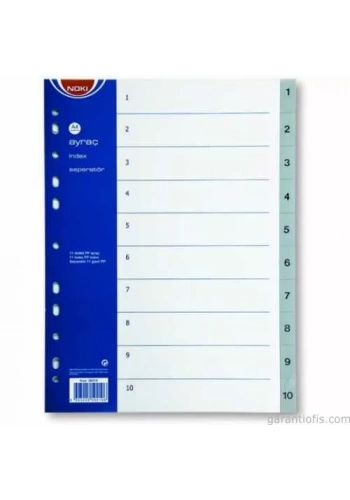 NOKİ 1-10 Rakamlı PP Seperatör (Ayraç)