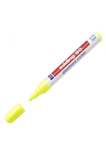 EDDİNG E-90 CAM YAZI TAHTASI KALEMİ YUVARLAK UÇ SARI