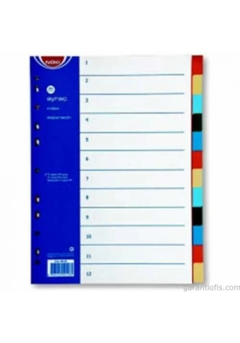 NOKİ 12 Renkli PP Seperatör (Ayraç)