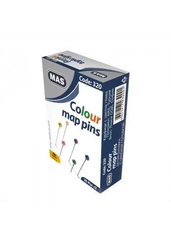 MAS 320 RENKLİ BAŞLI TOPLU İĞNE 32mm BLİSTER