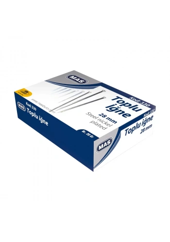 MAS 330 NİKELLİ TOPLU İĞNE 28mm 20gr KUTU