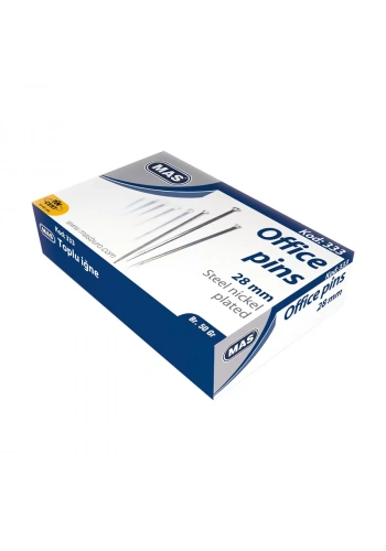 MAS 333 NİKELLİ TOPLU İĞNE 28mm 50gr KUTU