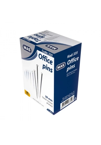 MAS 335 NİKELLİ TOPLU İĞNE 28mm 250gr KUTU