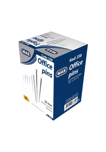 MAS 338 NİKELLİ TOPLU İĞNE 28mm 500gr KUTU