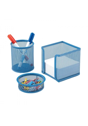 MAS 505 METAL PERFORE MASA SETİ BEBEK MAVİSİ 3LÜ