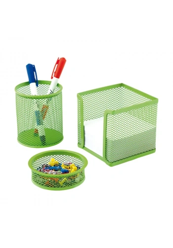 MAS 505 METAL PERFORE MASA SETİ YEŞİL 3LÜ