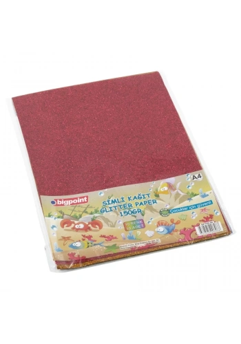 Bigpoint Simli Kağıt A4 Karışık 10 Renk