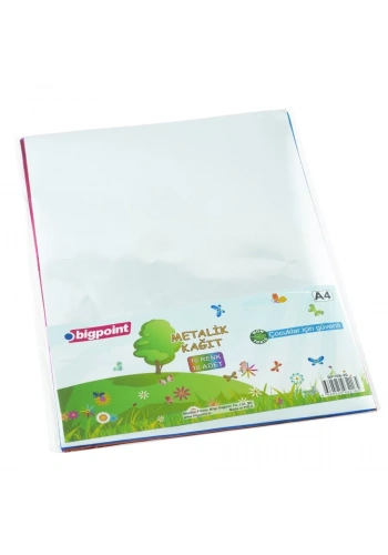 Bigpoint Metalik (Aynalı) Kağıt A4 Karışık 10 Renk