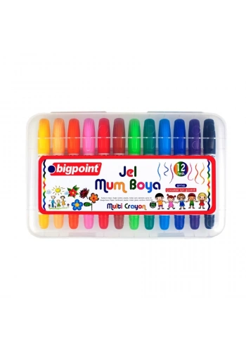 Bigpoint Multi Crayon Jel Mum Boya 12 Renk