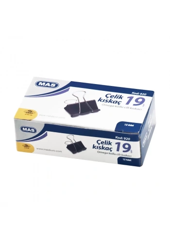 MAS 920 OMEGA ÇELİK KISKAÇ 19mm 12Lİ KUTU