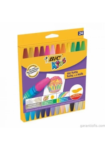 BİC KİDS 24 Renk Altıgen Yağlı Pastel Boya (926447)
