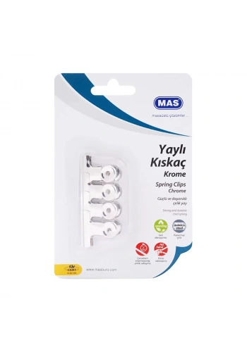 MAS 941 METAL KISKAÇ NO:3 BEYAZ 4LÜ BLİSTER