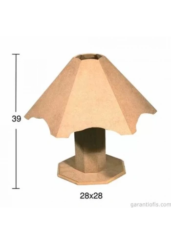 Hobi-Art F 754 Dekoratif Ahşap Abajur Obje