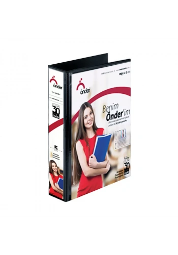 ÖNDER 2005-3 2 HALKALI D MEKANİZMALI KLASÖR A4 50mm SİYAH