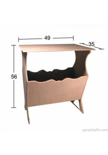 Hobi-Art SP 545 Ham Ahşap Dekoratif Sehpa